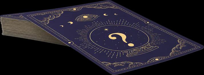 Stack of oracle cards lying flat