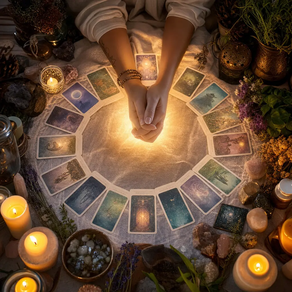 Une personne assise dans un cadre paisible pratiquant la meditation pour se connecter a sa guidance interieure
